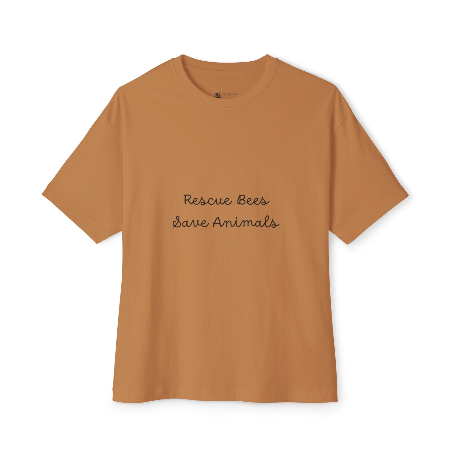 T-Shirt — "Rescue Bees Save Animals" Minimalist Charity Tee
